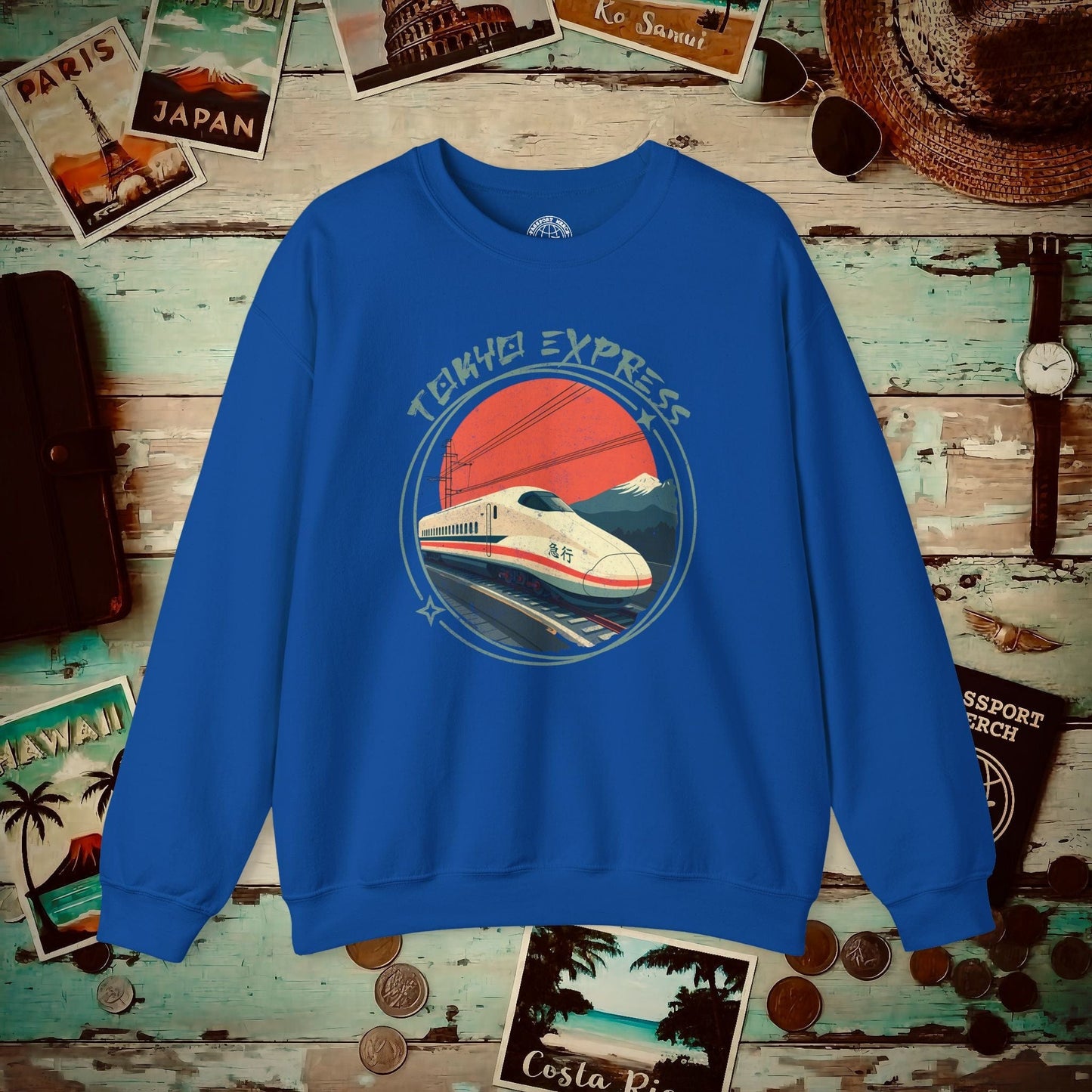 Tokyo Express, Japan Crewneck Royal / S