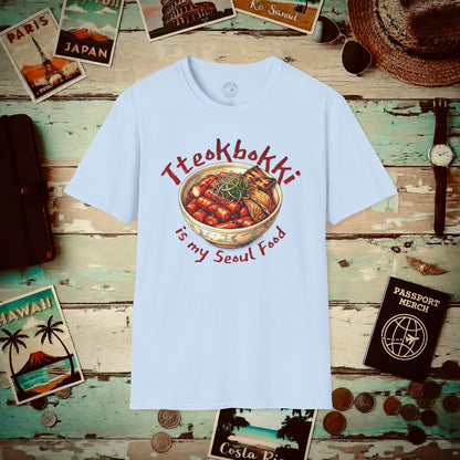 Tteokbokki is my Seoul Food, Korea T-Shirt Light Blue / S