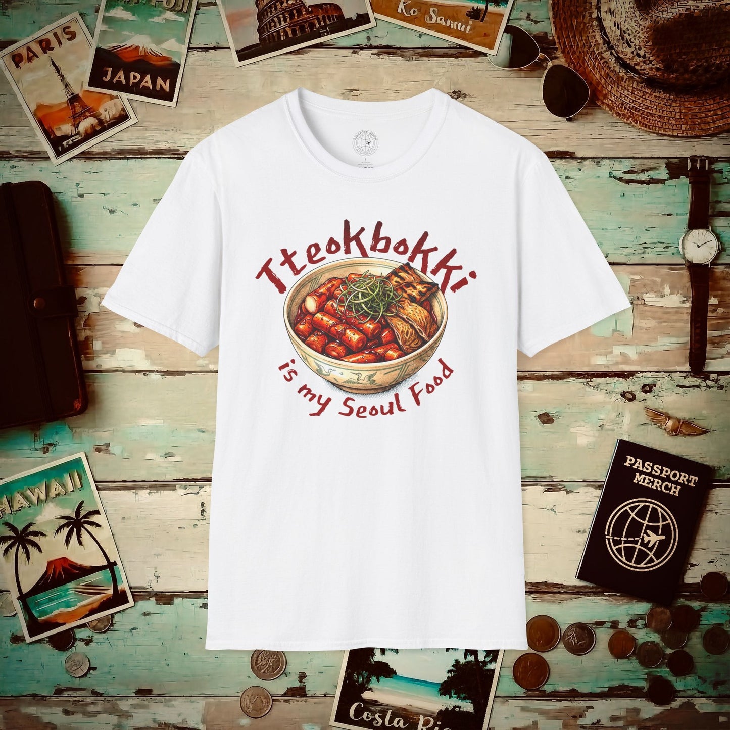 Tteokbokki is my Seoul Food, Korea T-Shirt White / S