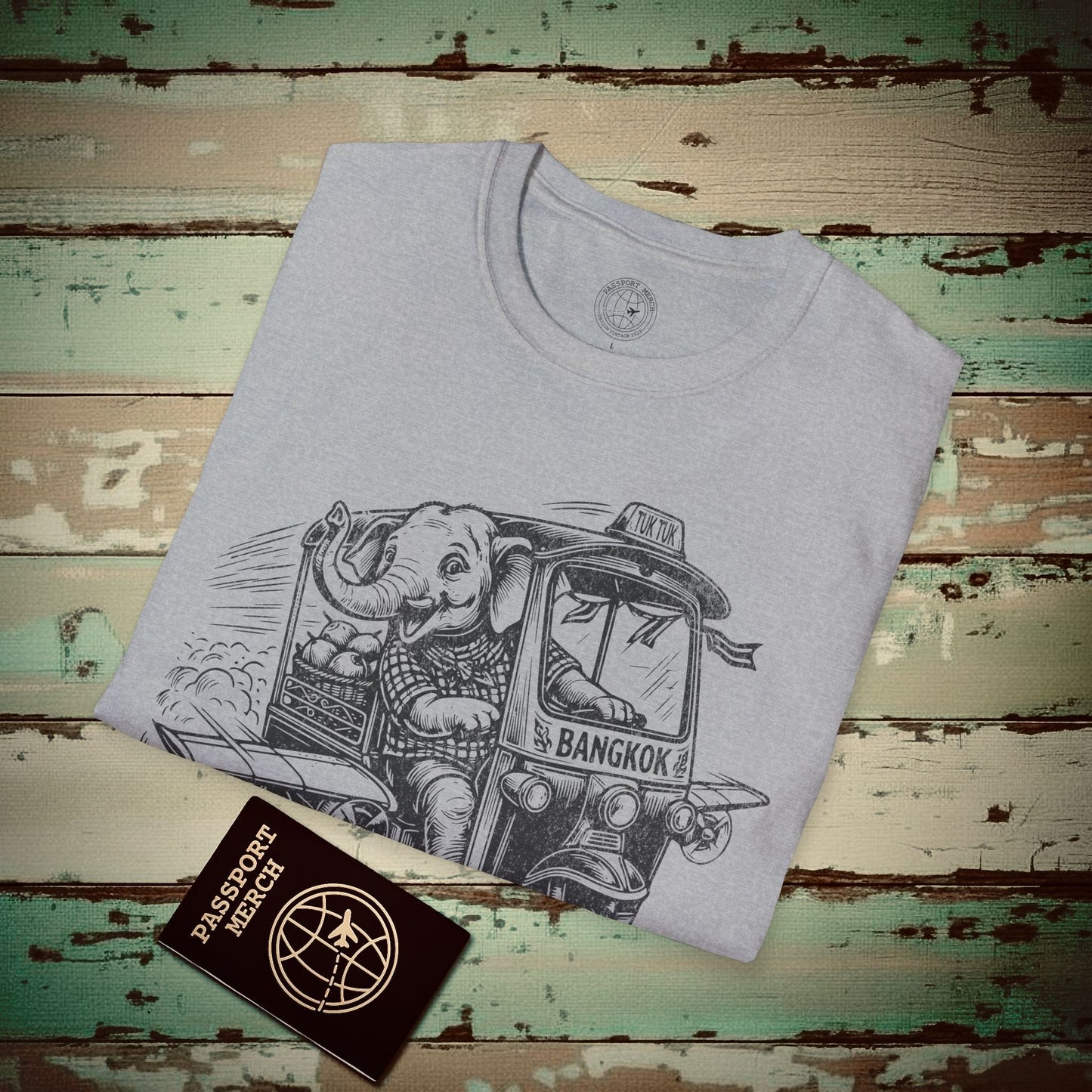 Tuk Tuk to Bangkok, Thailand T-Shirt Sport Grey / S