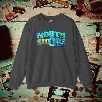 Underwater Dreams, North Shore Oahu, Hawaii Crewneck Dark Heather / S