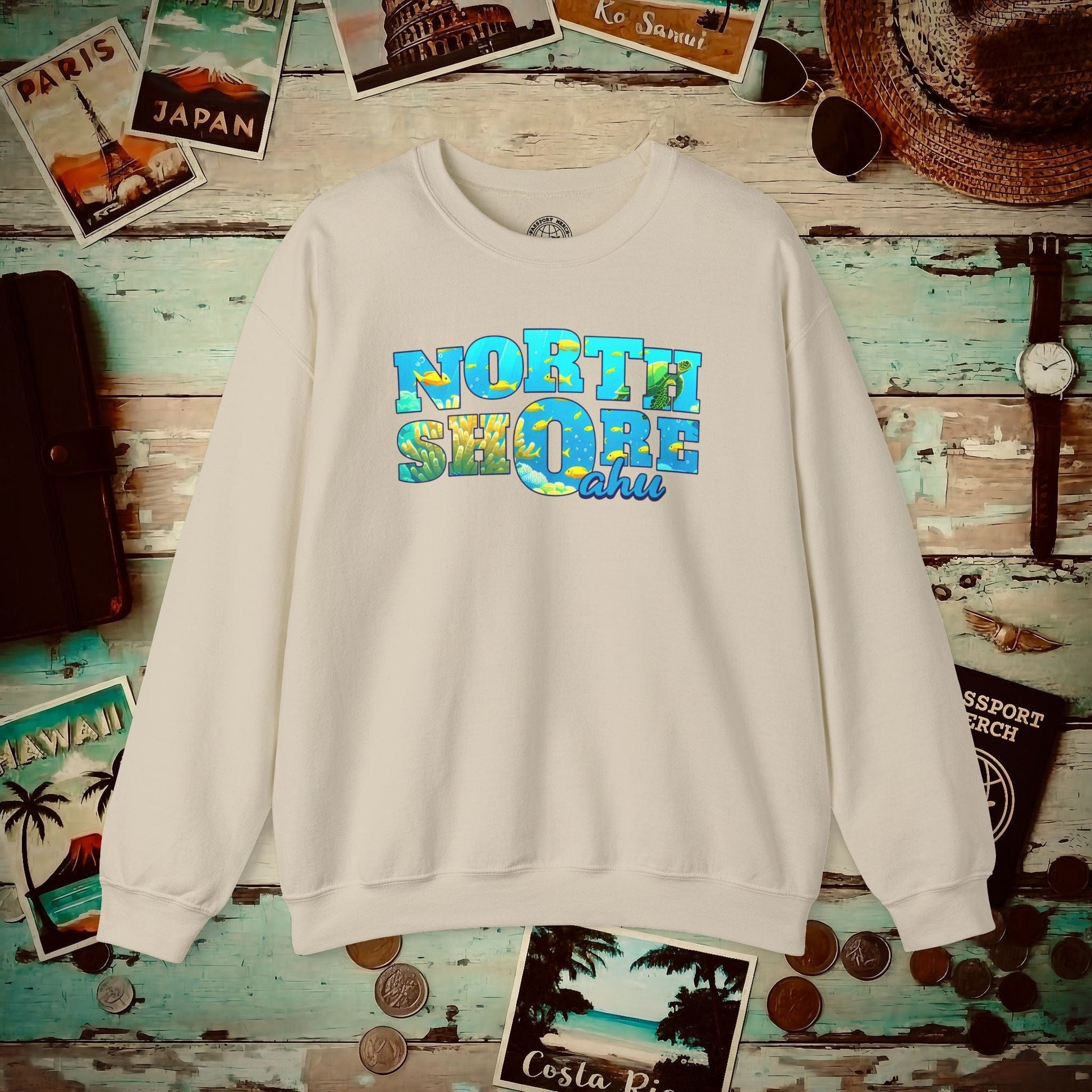 Underwater Dreams, North Shore Oahu, Hawaii Crewneck Sand / S