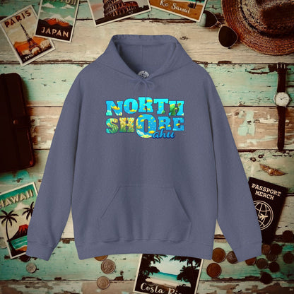 Underwater Dreams, North Shore Oahu, Hawaii Hoodie Heather Navy / S