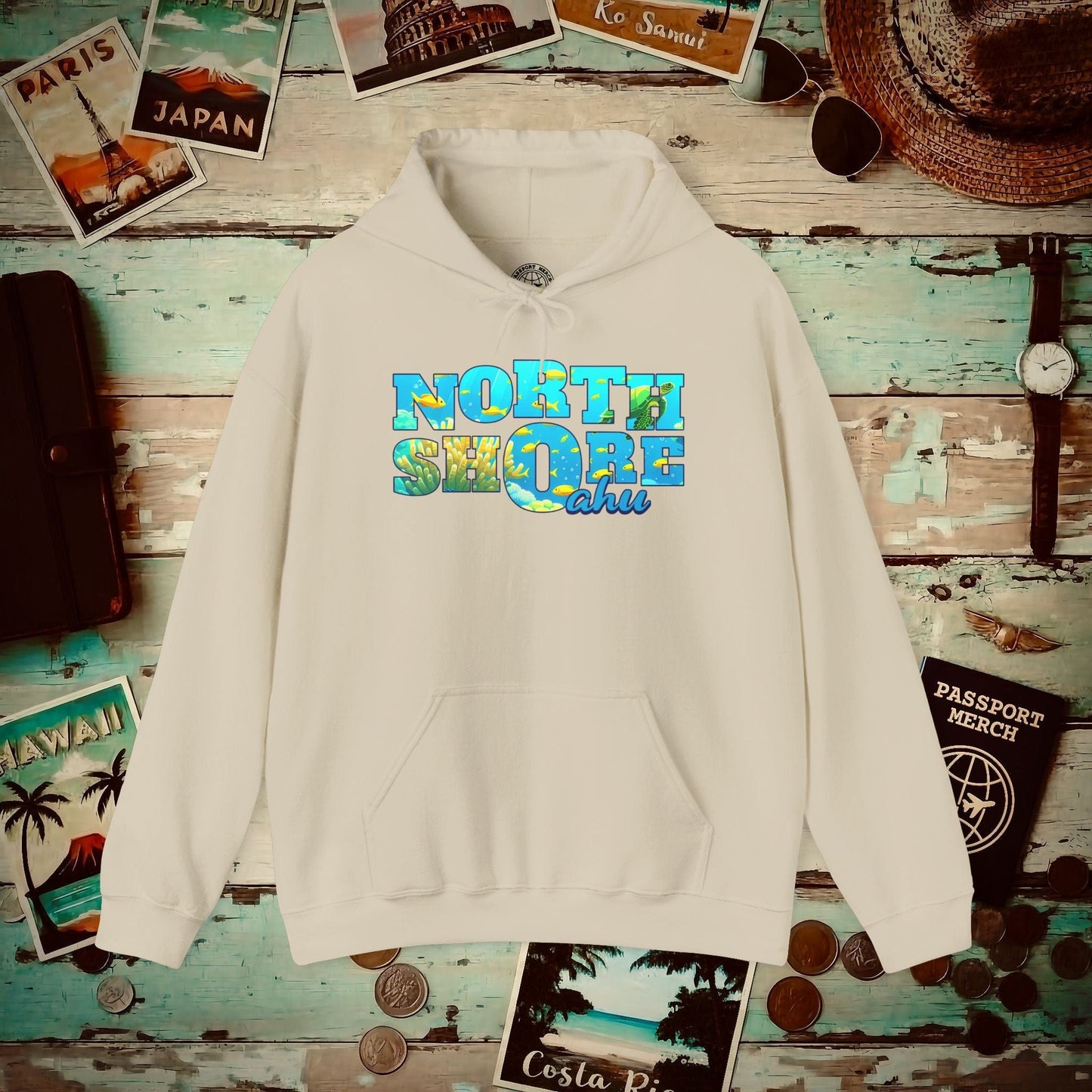 Underwater Dreams, North Shore Oahu, Hawaii Hoodie Sand / S