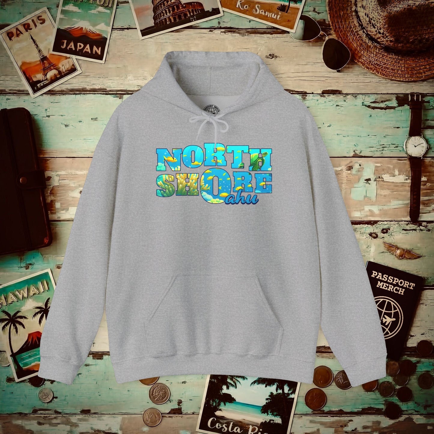 Underwater Dreams, North Shore Oahu, Hawaii Hoodie Sport Grey / S