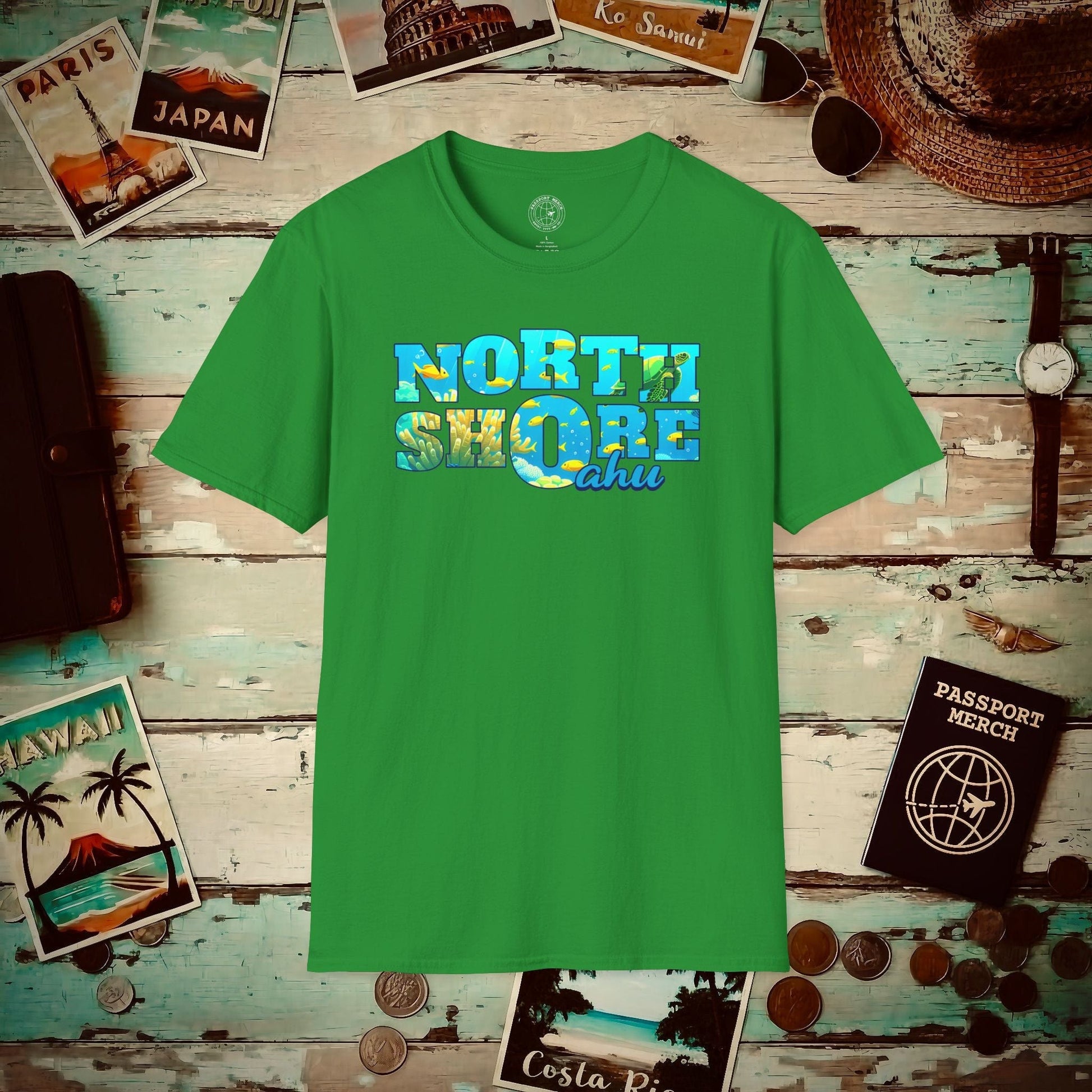 Underwater Dreams, North Shore Oahu, Hawaii T-Shirt Irish Green / S