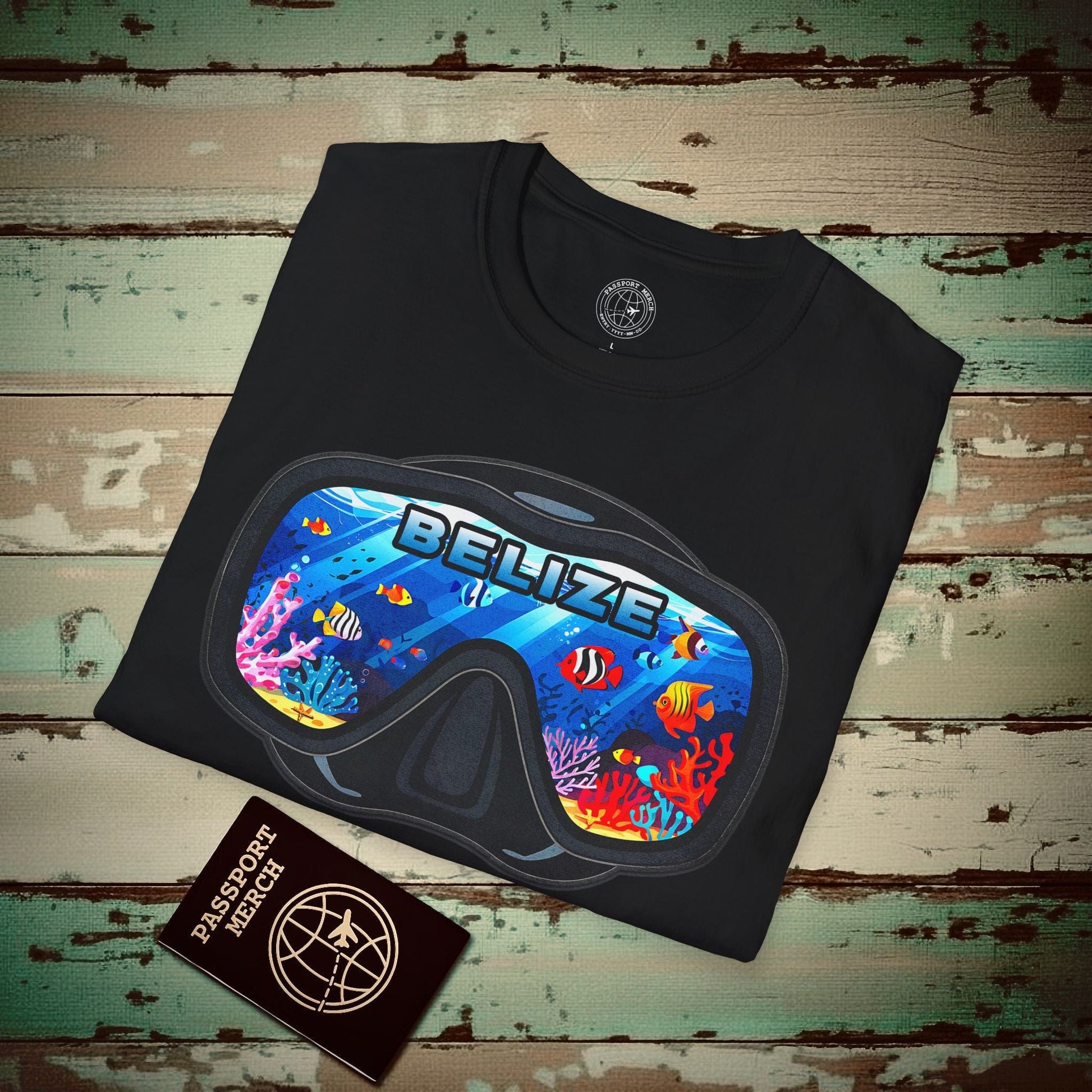 Underwater Reflections of Belize T-Shirt Black / S