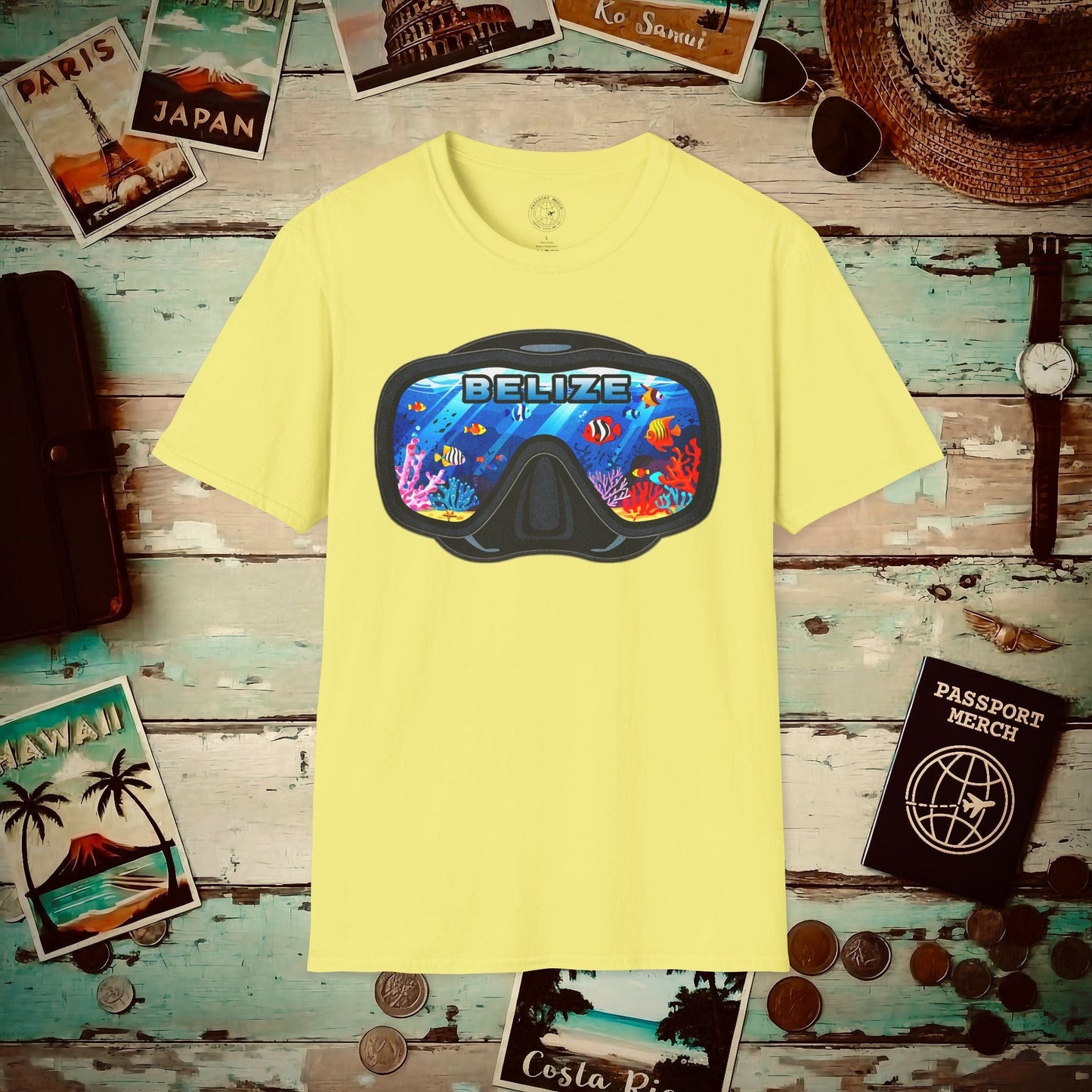Underwater Reflections of Belize T-Shirt Cornsilk / S