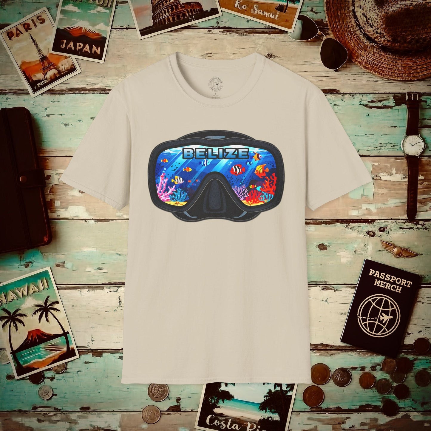 Underwater Reflections of Belize T-Shirt Sand / S