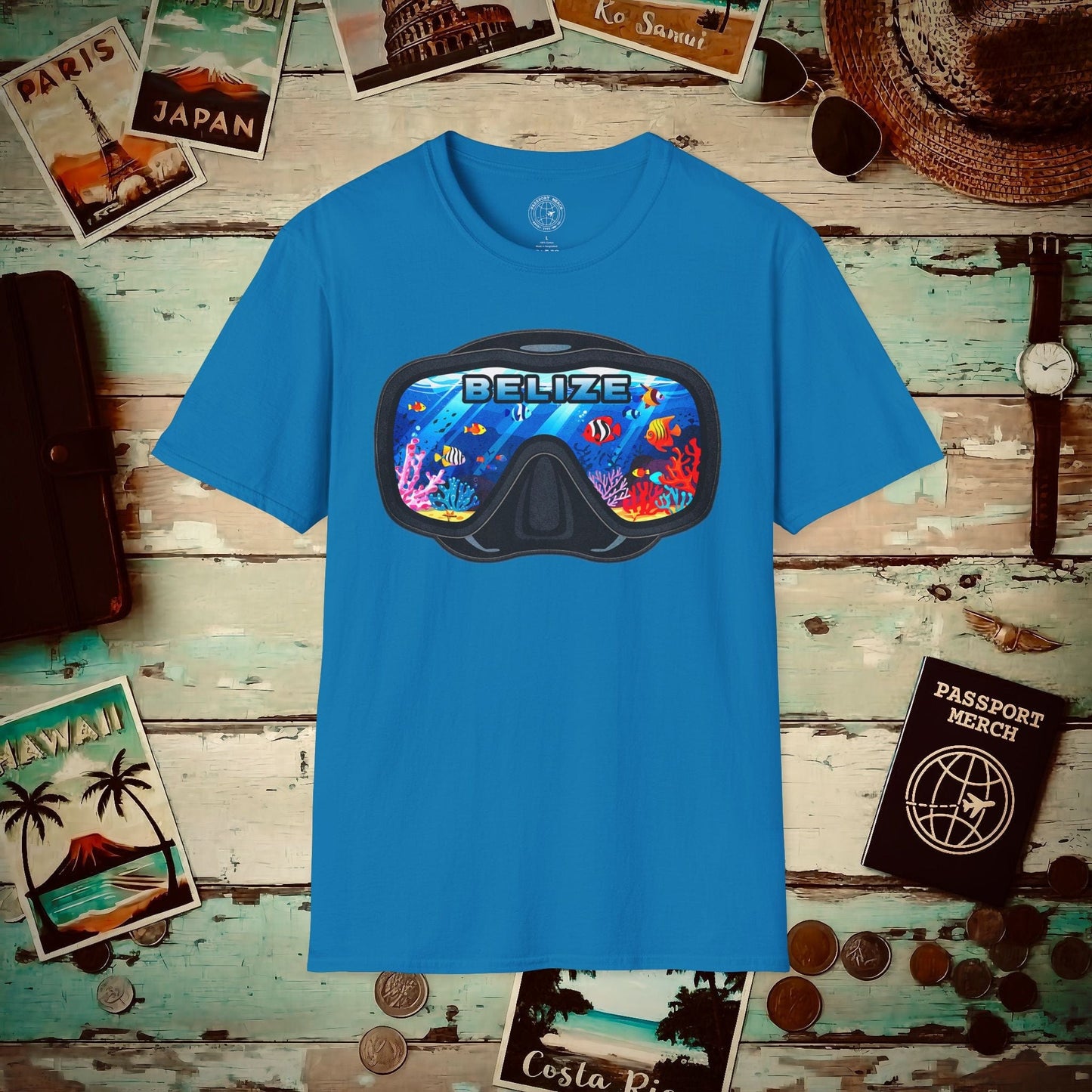 Underwater Reflections of Belize T-Shirt Sapphire / S
