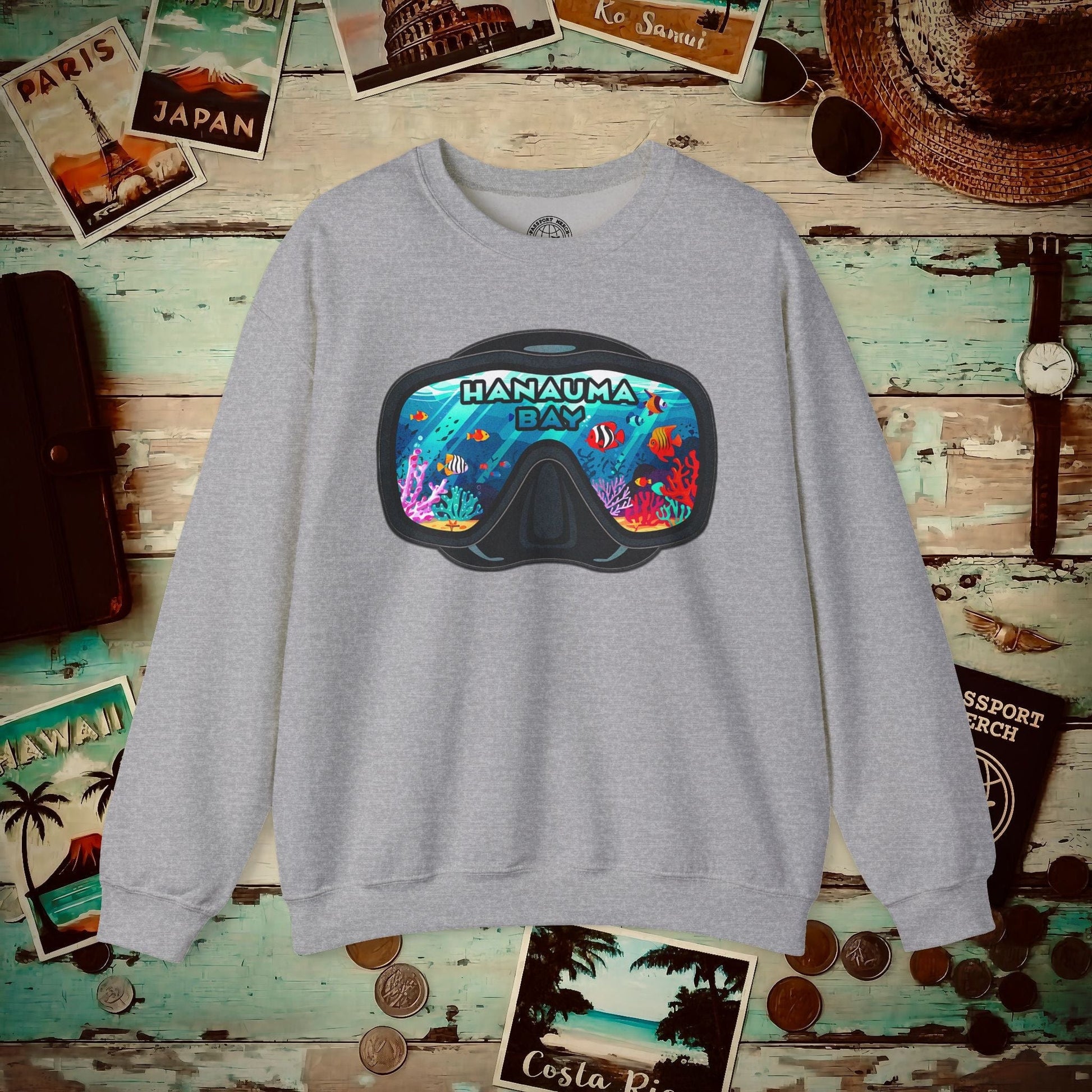 Underwater Reflections of Hanauma Bay Hawaii Crewneck S / Sport Grey