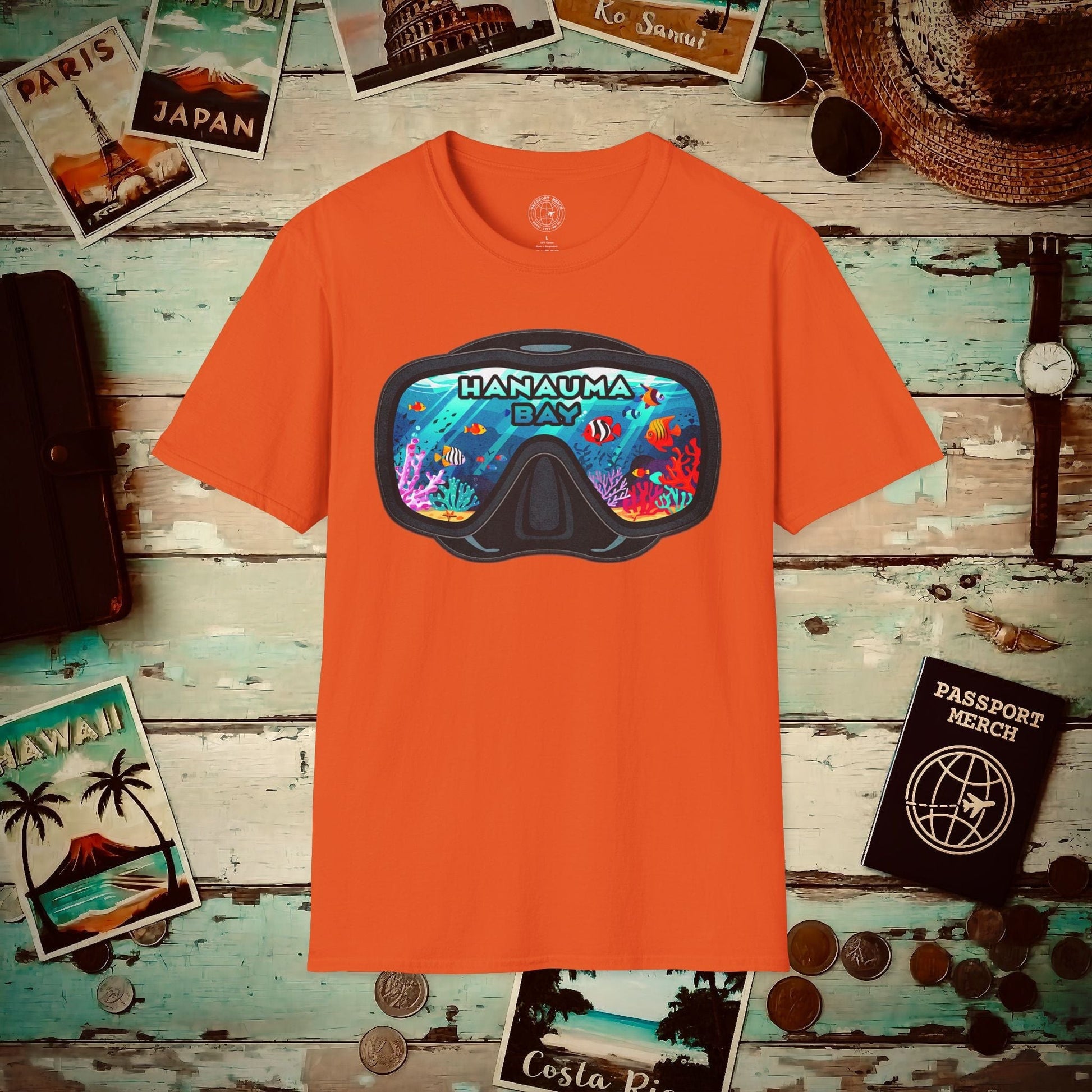 Underwater Reflections of Hanauma Bay Hawaii T-Shirt Orange / S
