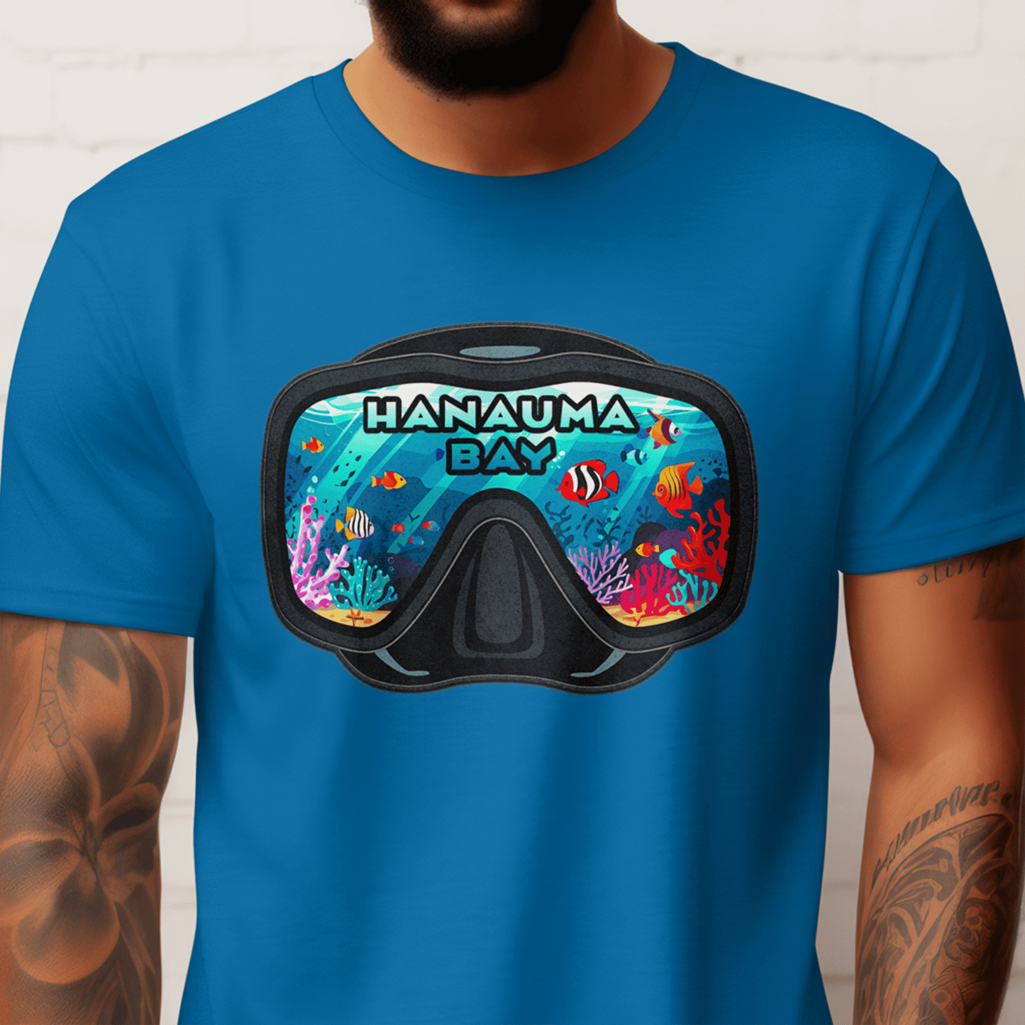 Underwater Reflections of Hanauma Bay Hawaii T-Shirt Sapphire / S