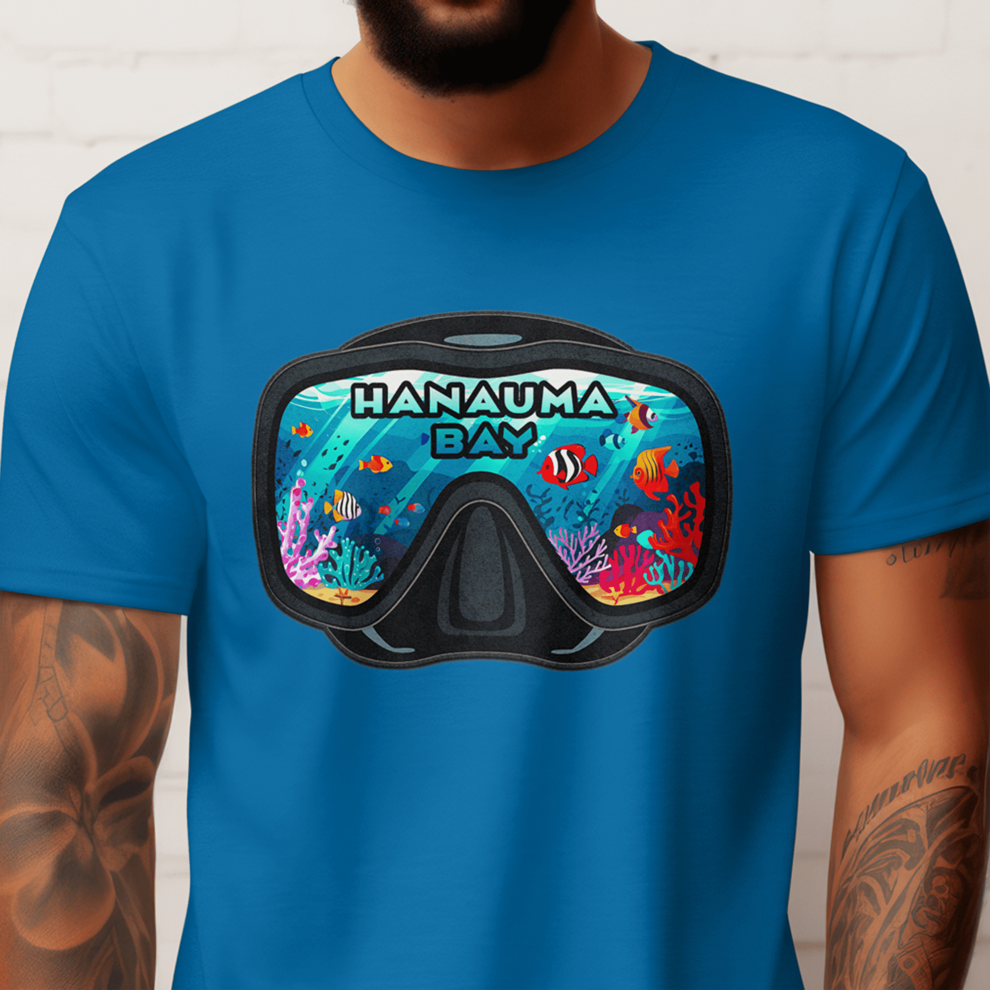 Underwater Reflections of Hanauma Bay Hawaii T-Shirt Sapphire / S