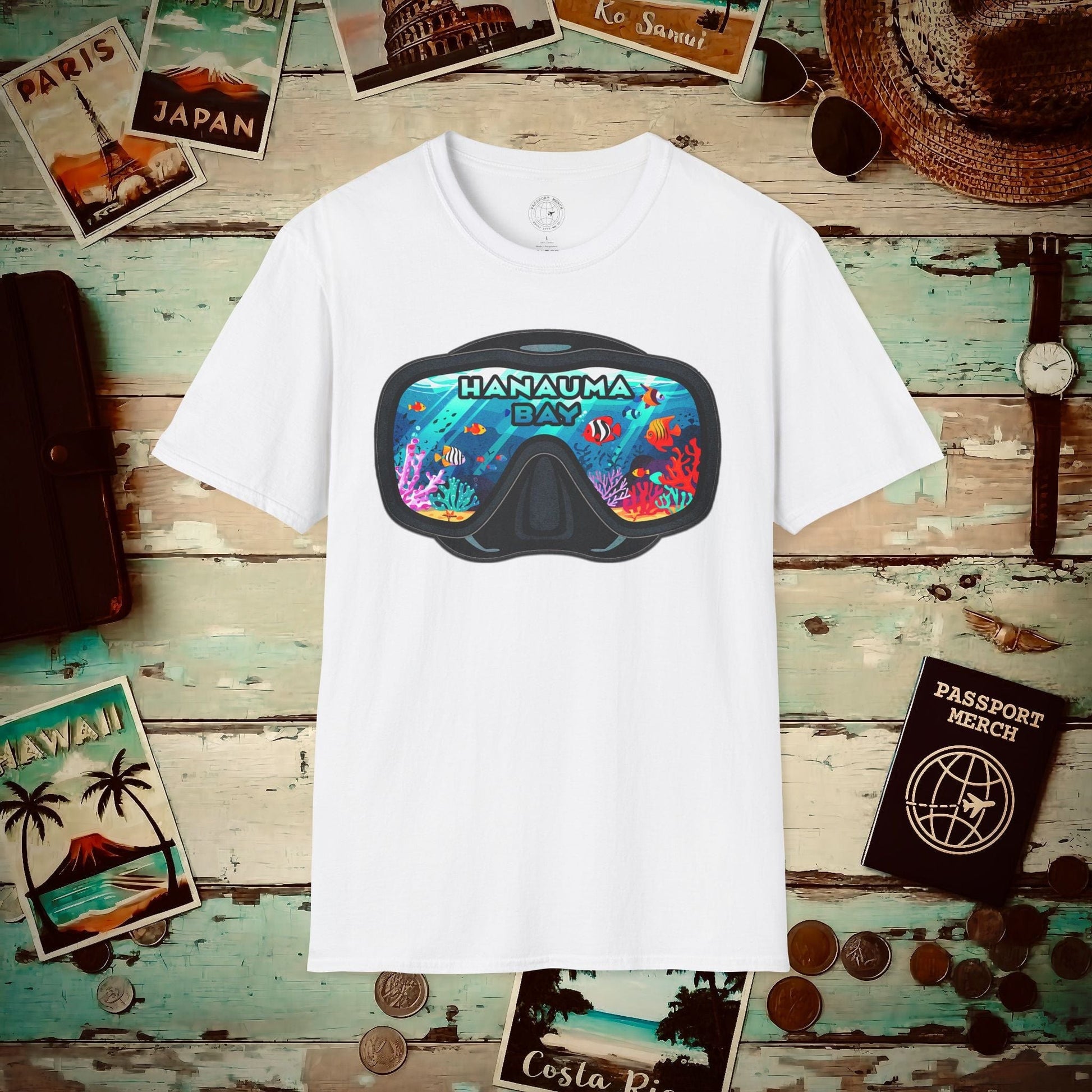 Underwater Reflections of Hanauma Bay Hawaii T-Shirt White / S