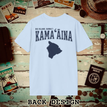 University (Kamaaina Edition), Big Island, Hawaii Back Print T-Shirt Light Blue / S