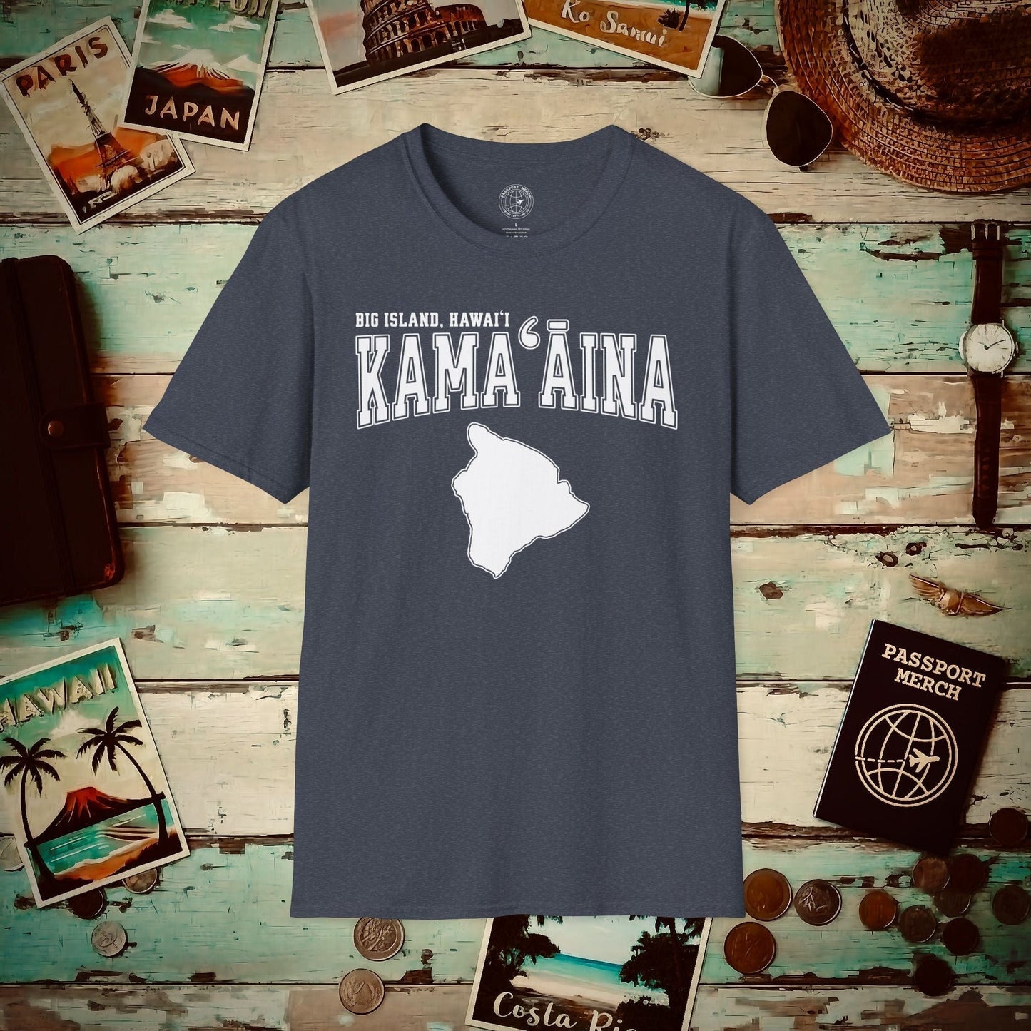 University (Kamaaina Edition), Big Island, Hawaii T-Shirt Heather Navy / S