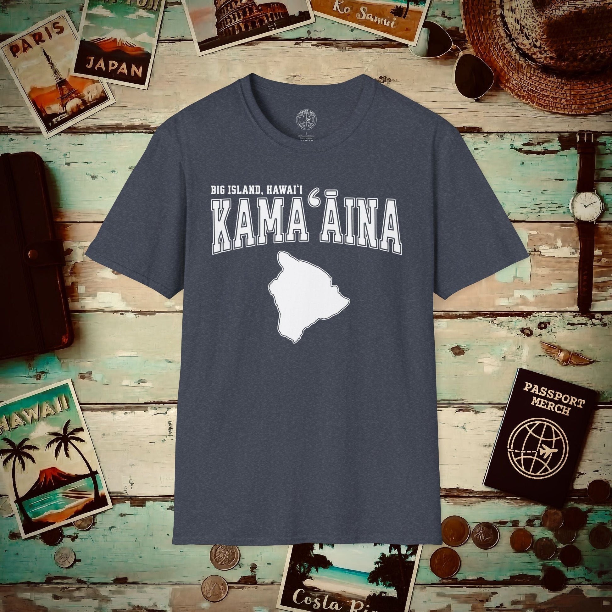 University (Kamaaina Edition), Big Island, Hawaii T-Shirt Heather Navy / S