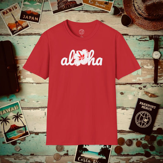 Valentine's Red Aloha Hibiscus, Hawaii T-Shirt Red / S