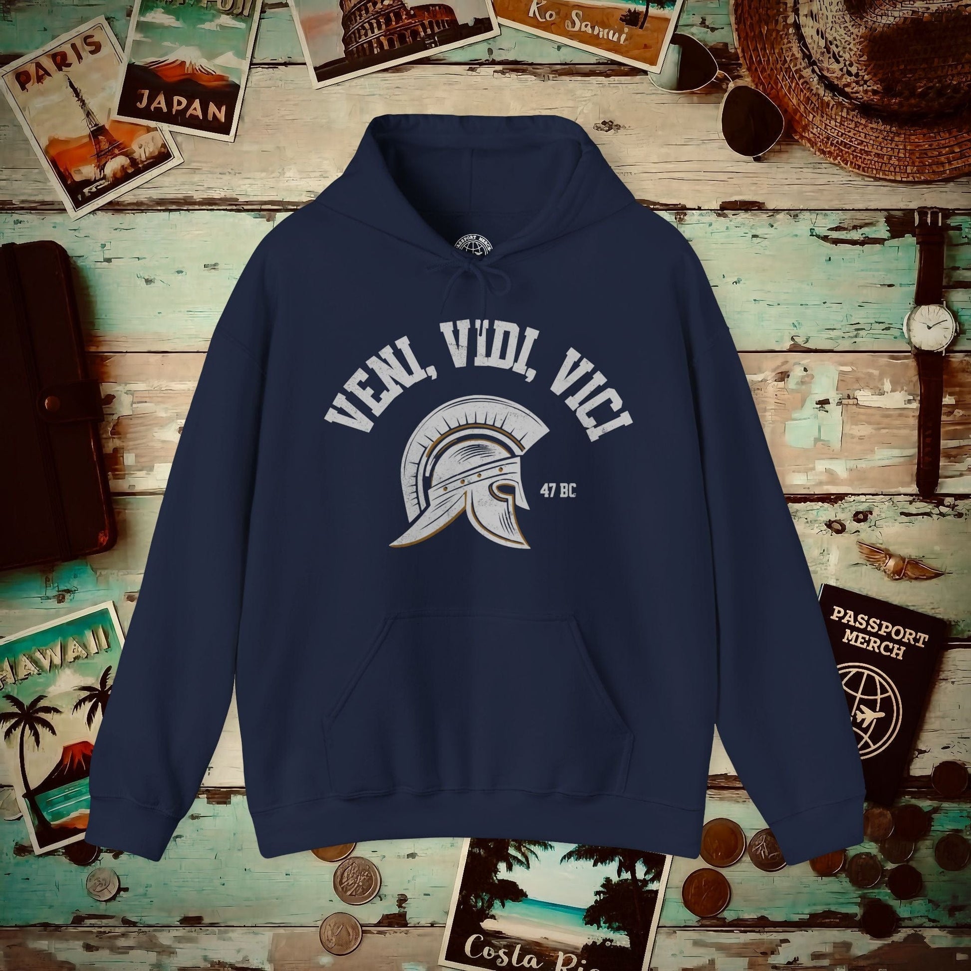 Veni, Vidi, Vici, Italy Hoodie Navy / S