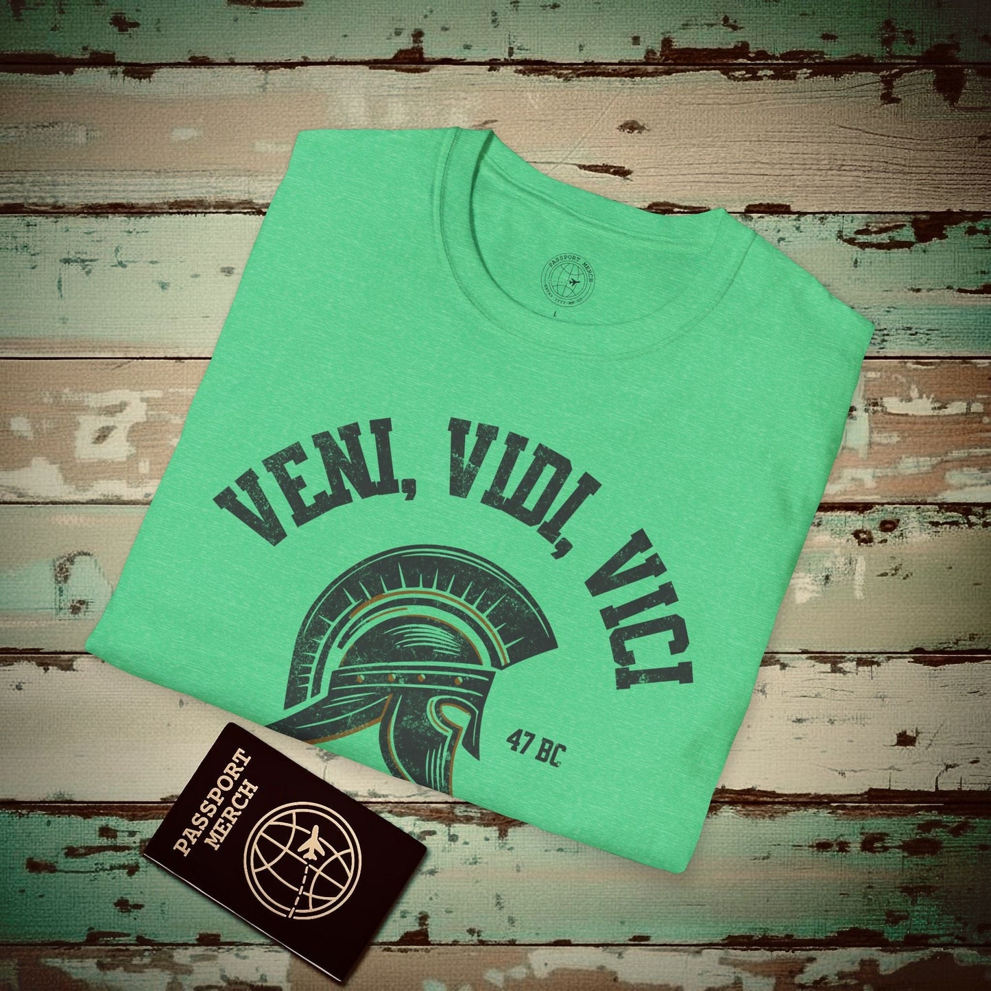 Veni, Vidi, Vici, Italy T-Shirt Heather Irish Green / S