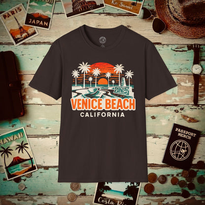 Venice Beach, California - 80's Vintage T-Shirt Dark Chocolate / S