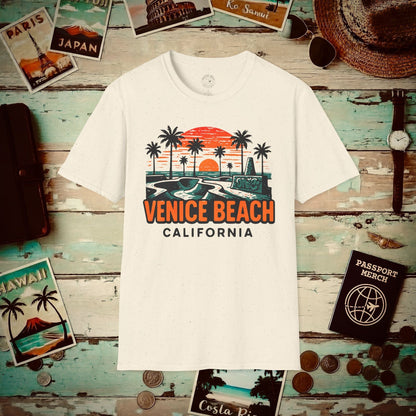 Venice Beach, California - 80's Vintage T-Shirt Natural / S