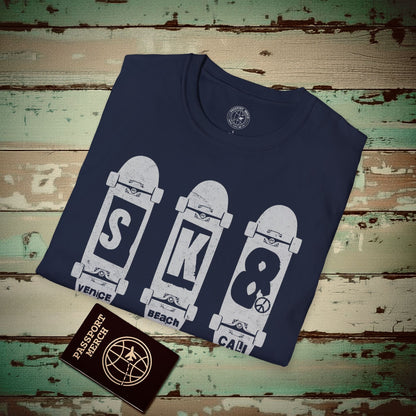 Venice Beach California SK8 T-Shirt Navy / S