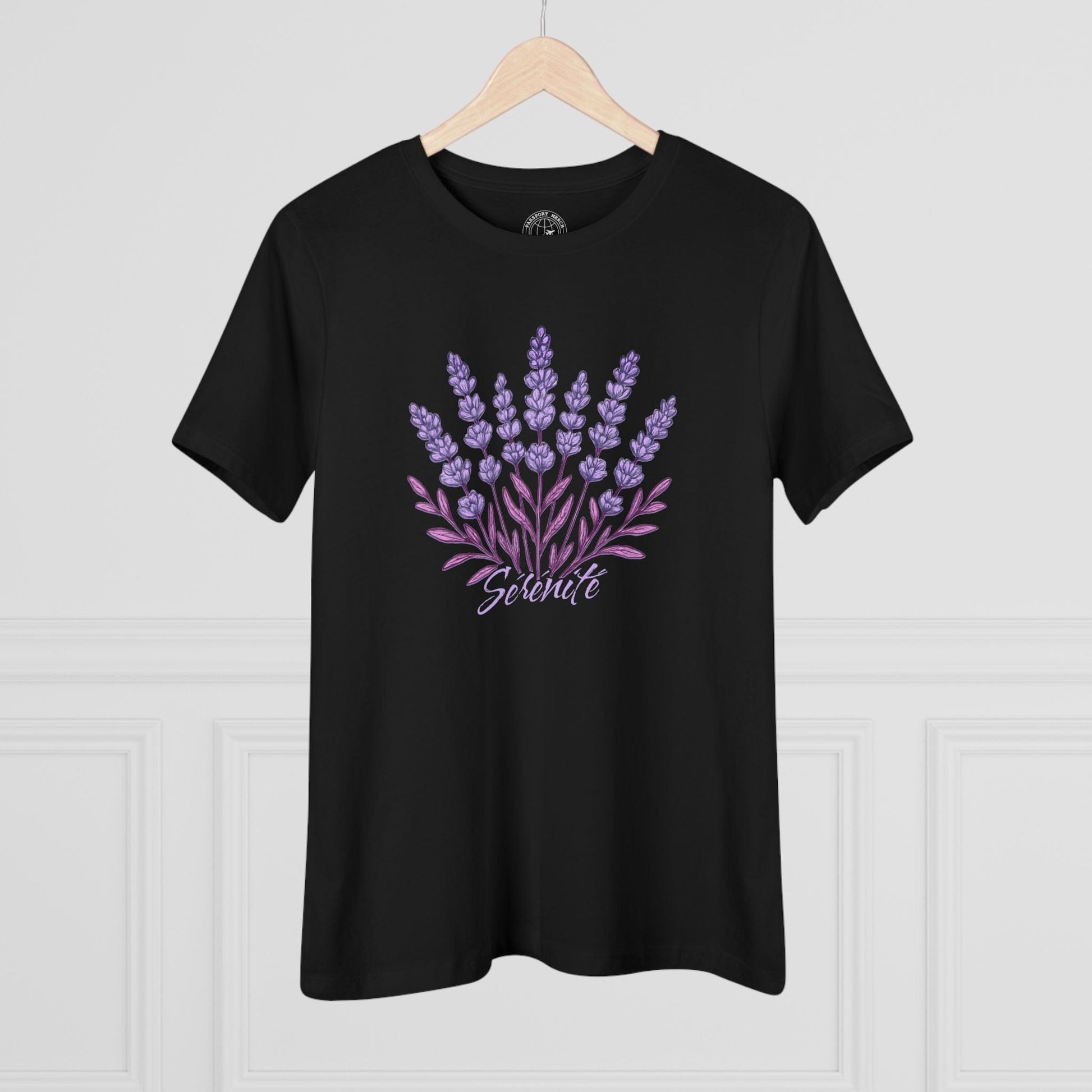Vibrant Lavender Serenite, France, Womens Fit T-Shirt Black / S