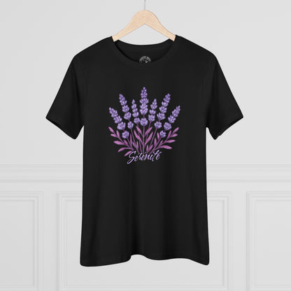 Vibrant Lavender Serenite, France, Womens Fit T-Shirt Black / S
