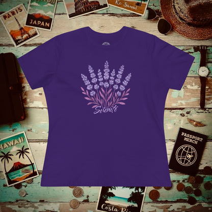 Vibrant Lavender Serenite, France, Womens Fit T-Shirt Team Purple / S