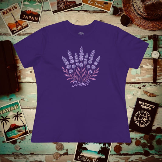 Vibrant Lavender Serenite, France, Womens Fit T-Shirt Team Purple / S