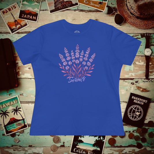 Vibrant Lavender Serenite, France, Womens Fit T-Shirt True Royal / S