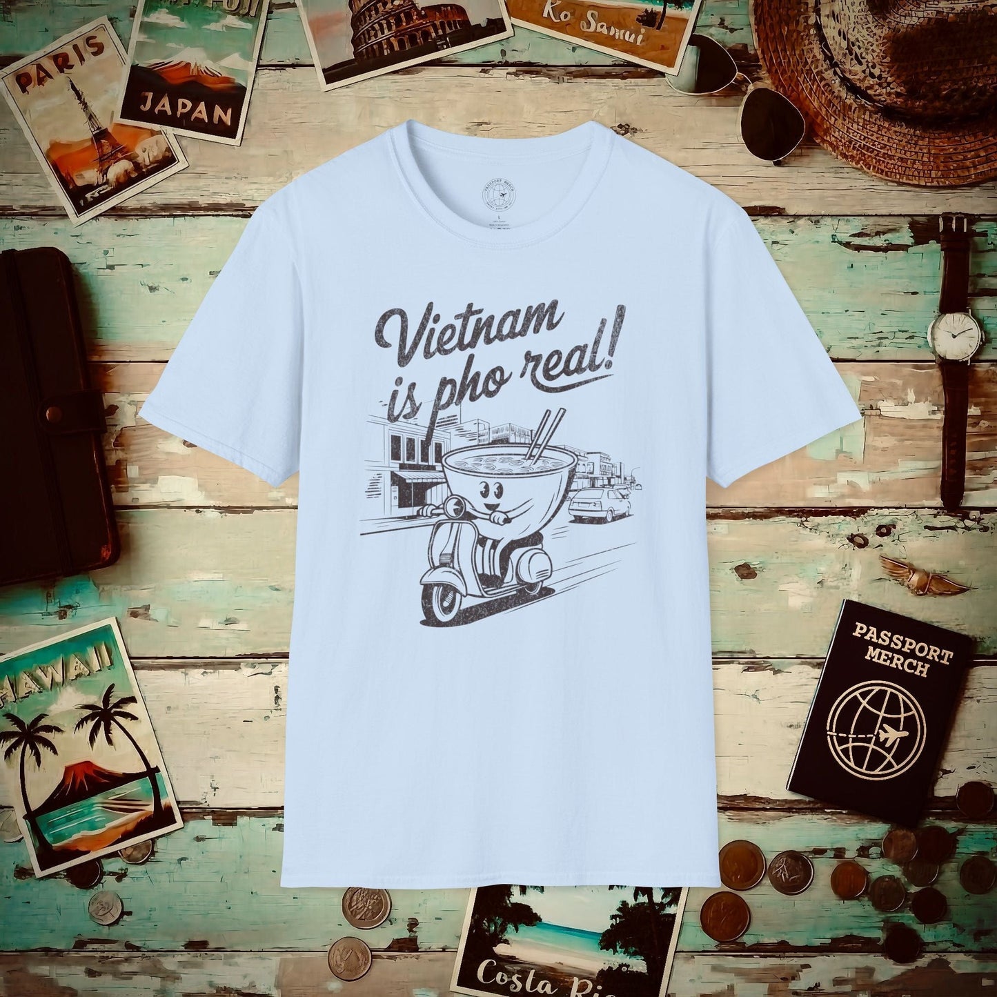 Vietnam is pho real! T-Shirt Light Blue / S