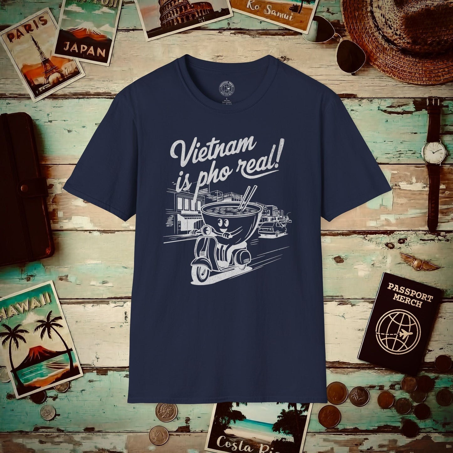 Vietnam is pho real! T-Shirt Navy / S