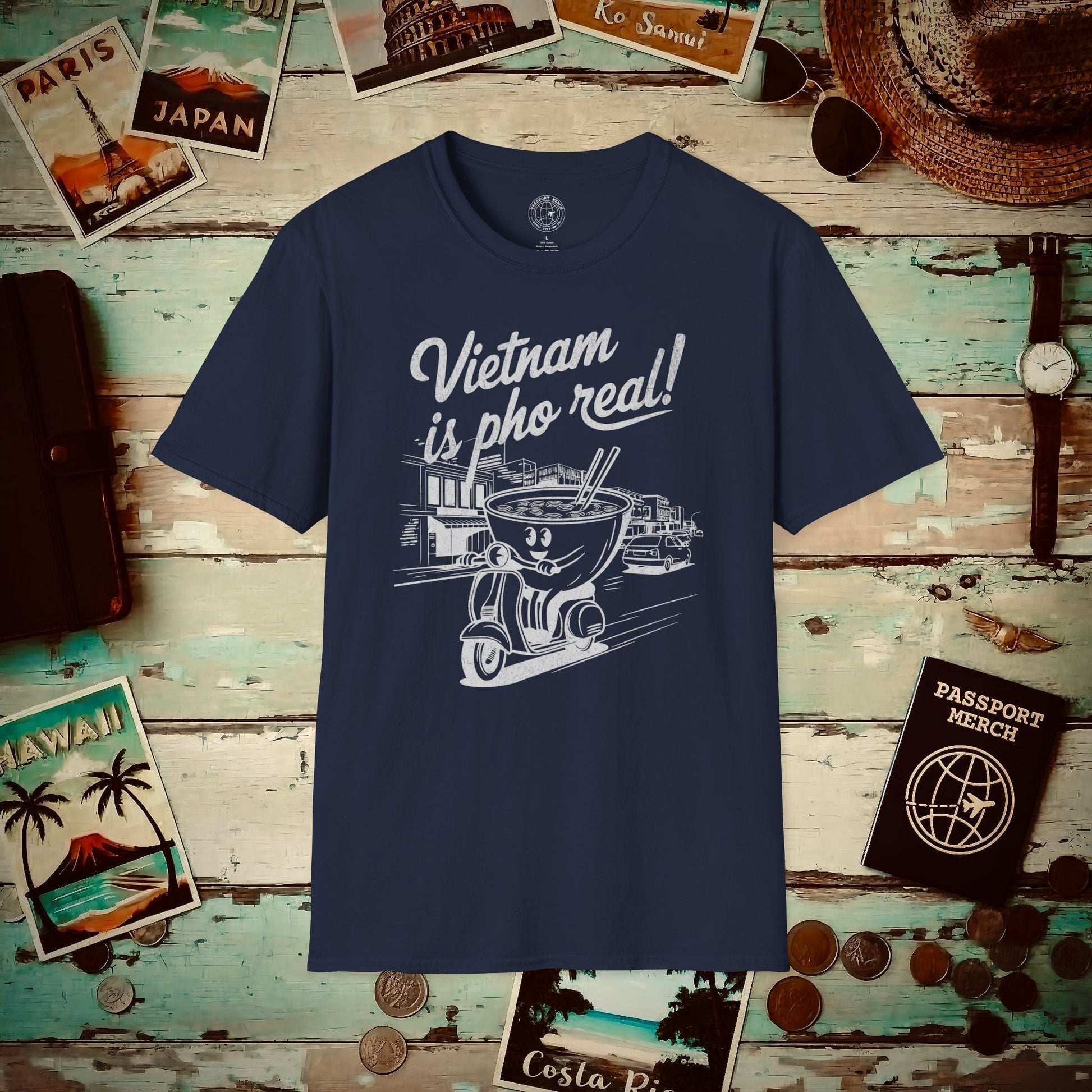 Vietnam is pho real! T-Shirt Navy / S