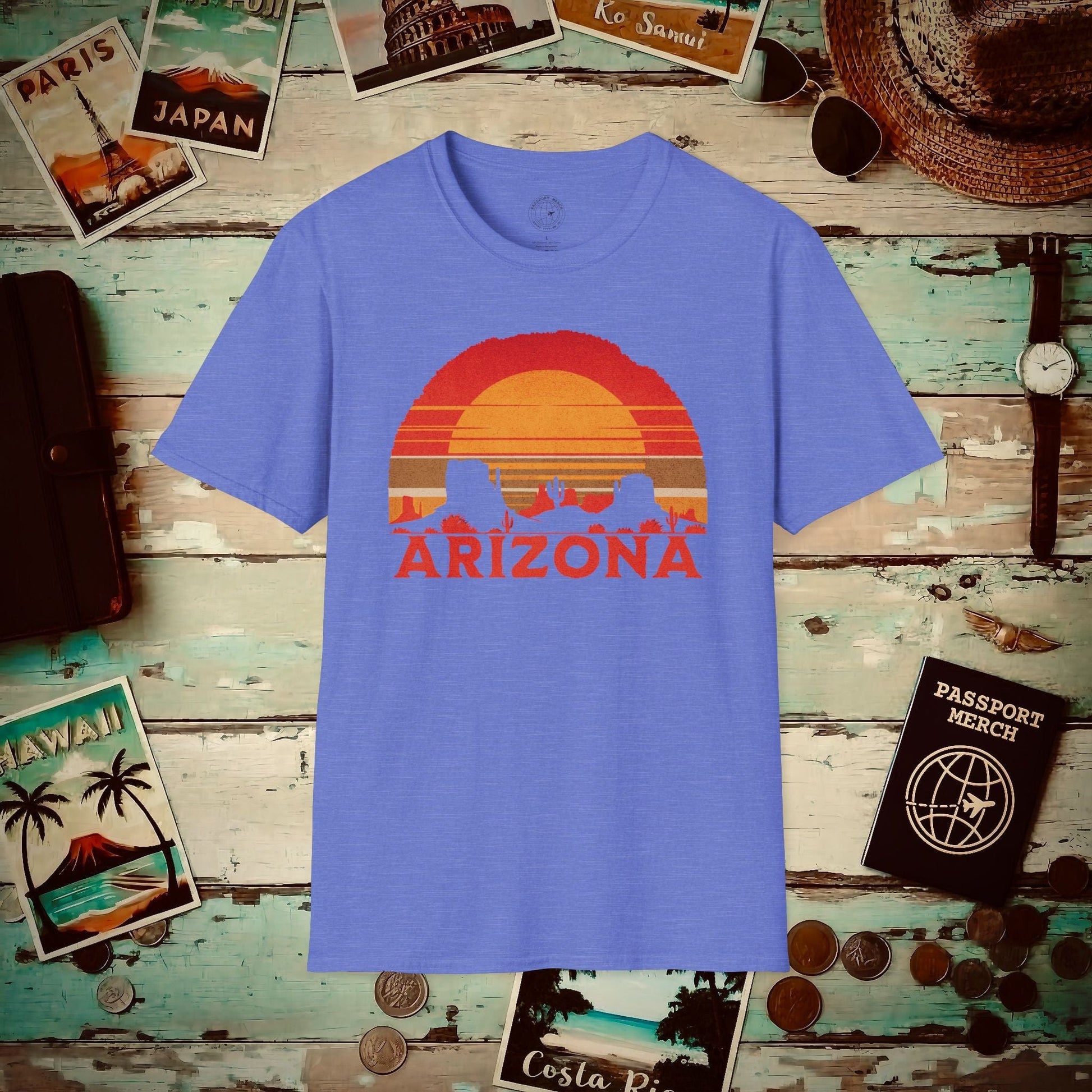 Vintage Arizona Sunset T-Shirt Heather Royal / S