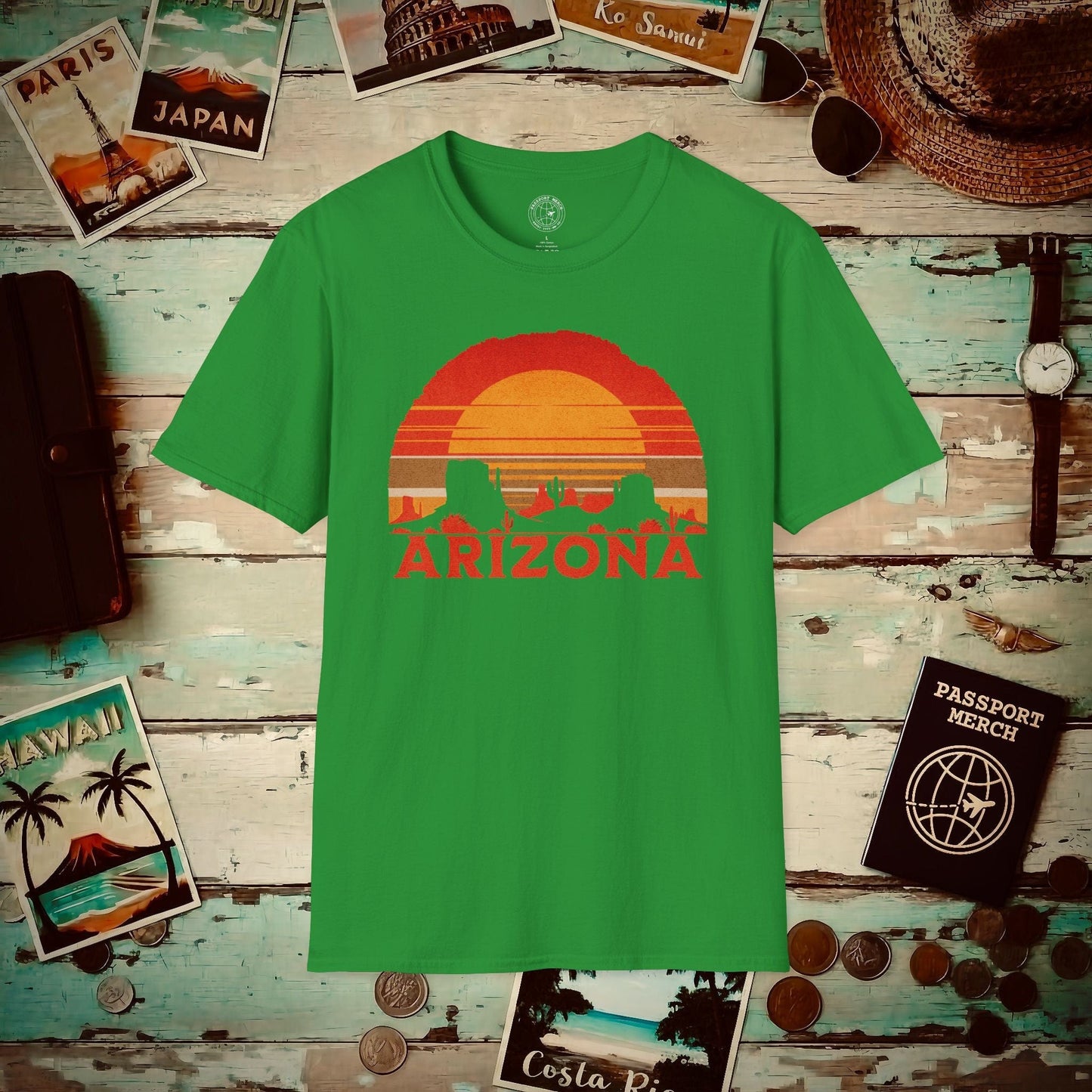 Vintage Arizona Sunset T-Shirt Irish Green / S