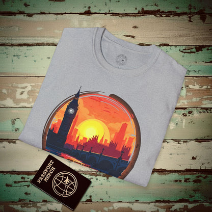 Vintage Big Ben Sunset, London, England T-Shirt Sport Grey / S