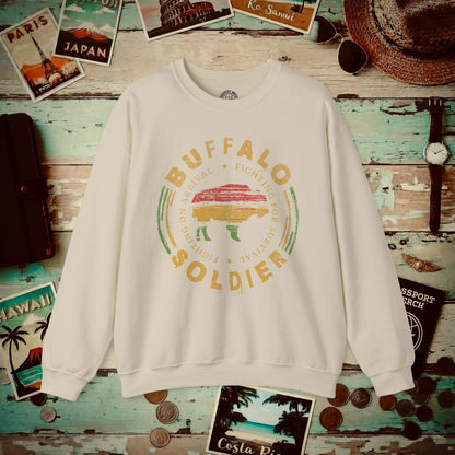 Vintage Buffalo Soldier, Jamaica Crewneck Sand / S