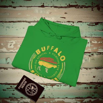 Vintage Buffalo Soldier, Jamaica Hoodie Irish Green / S