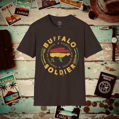 Vintage Buffalo Soldier, Jamaica T-Shirt Dark Chocolate / S