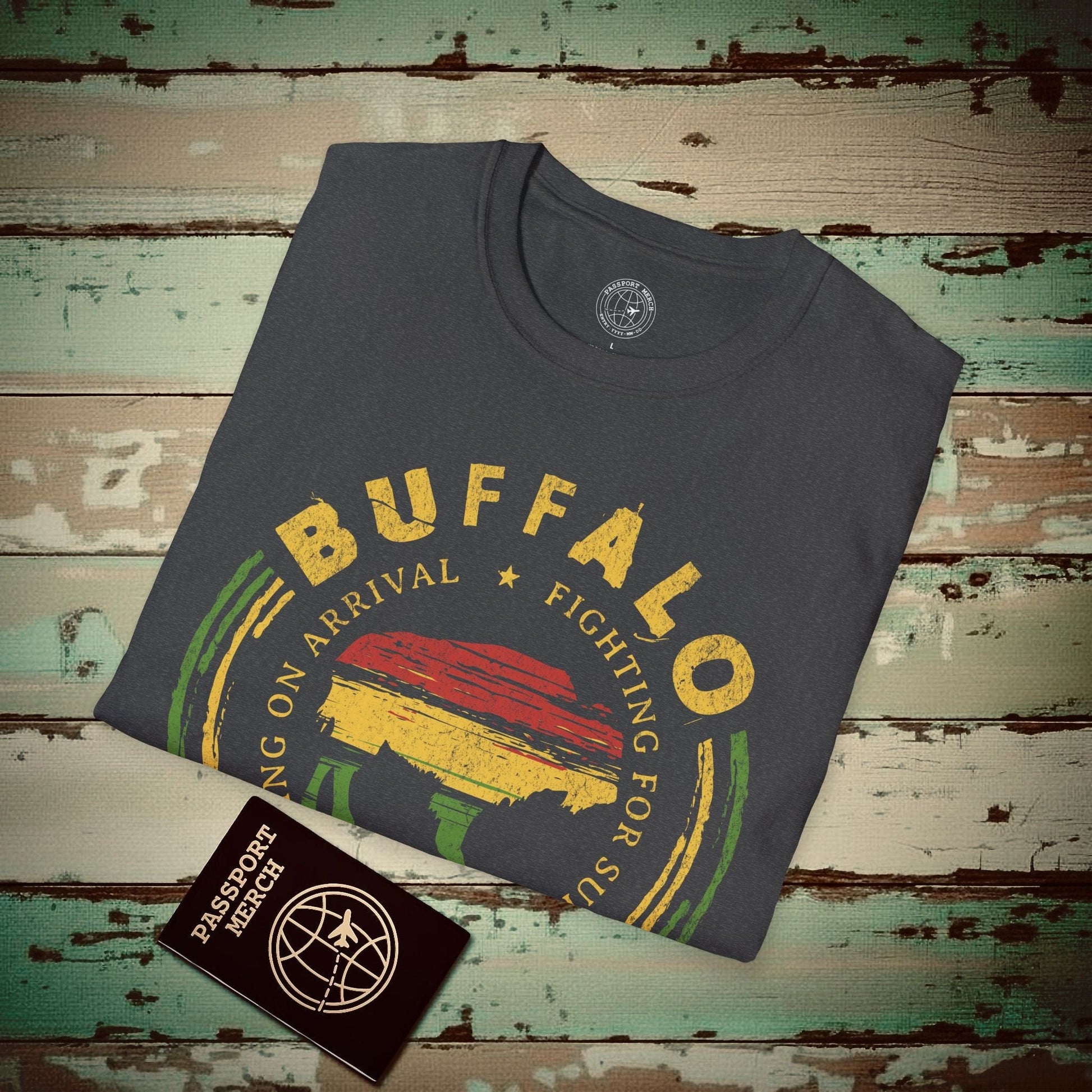 Vintage Buffalo Soldier, Jamaica T-Shirt Dark Heather / S