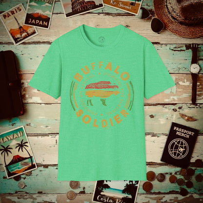 Vintage Buffalo Soldier, Jamaica T-Shirt Heather Irish Green / S