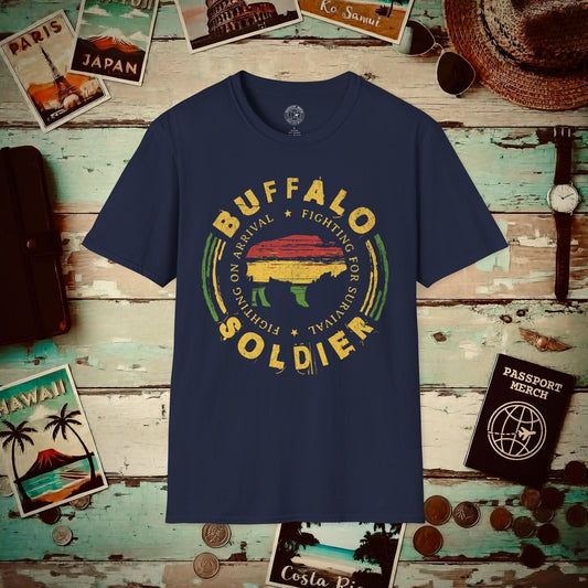 Vintage Buffalo Soldier, Jamaica T-Shirt Navy / S