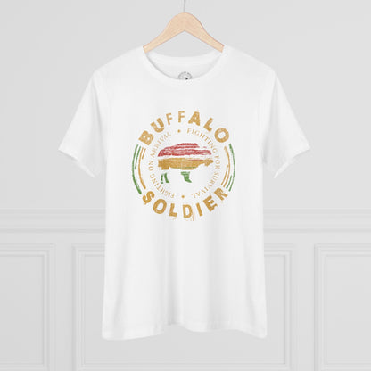 Vintage Buffalo Soldier, Jamaica, Womens Fit T-Shirt White / S