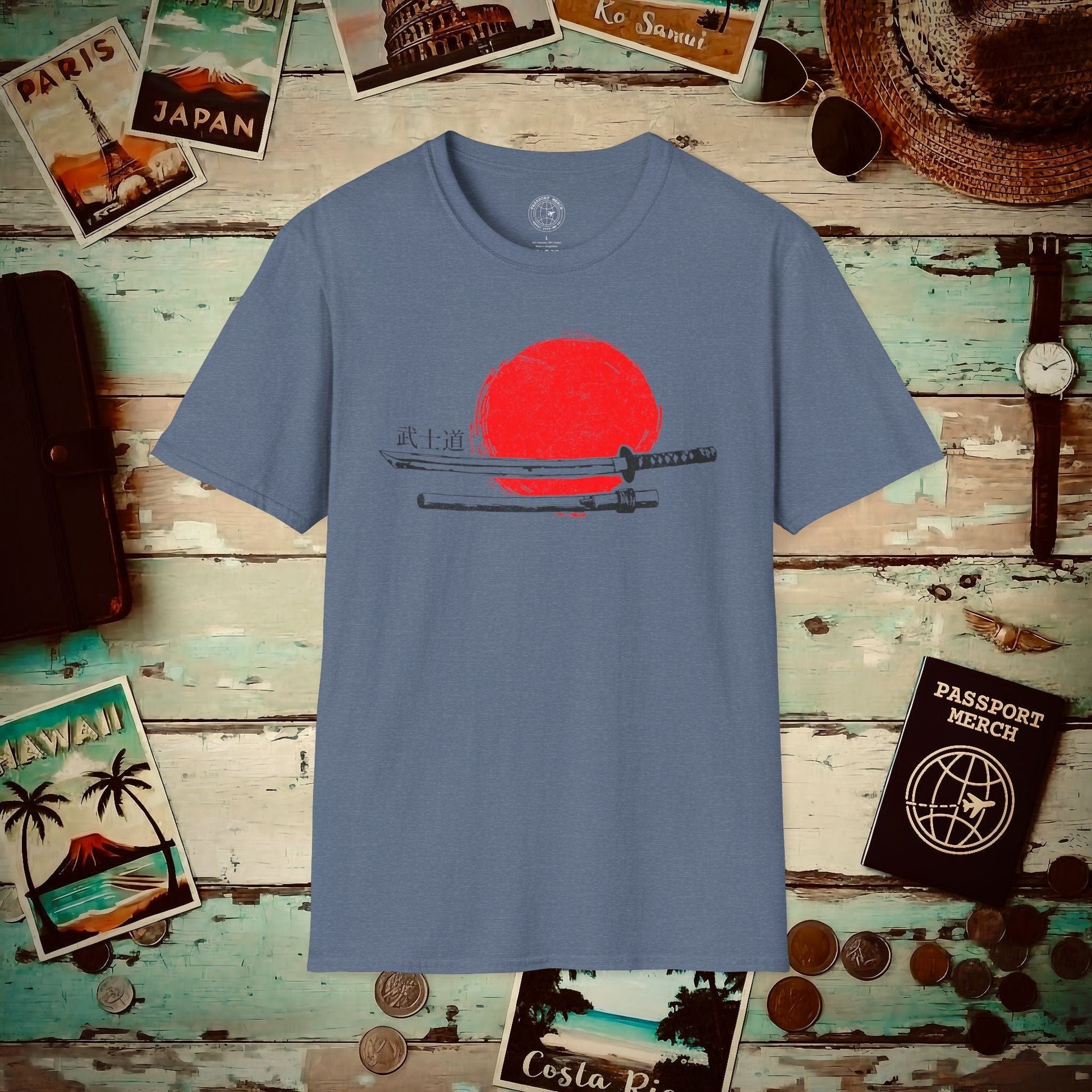 Vintage Bushido Blade, Japan T-Shirt Heather Indigo / S