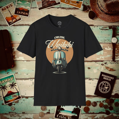 Vintage Cruise Waikiki Moped, Hawaii T-Shirt Black / S