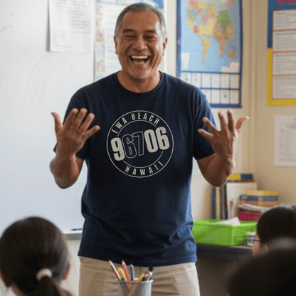 Vintage Ewa Beach Zip Code ("67" Pop Culture Edition), Hawaii T-Shirt Navy / S