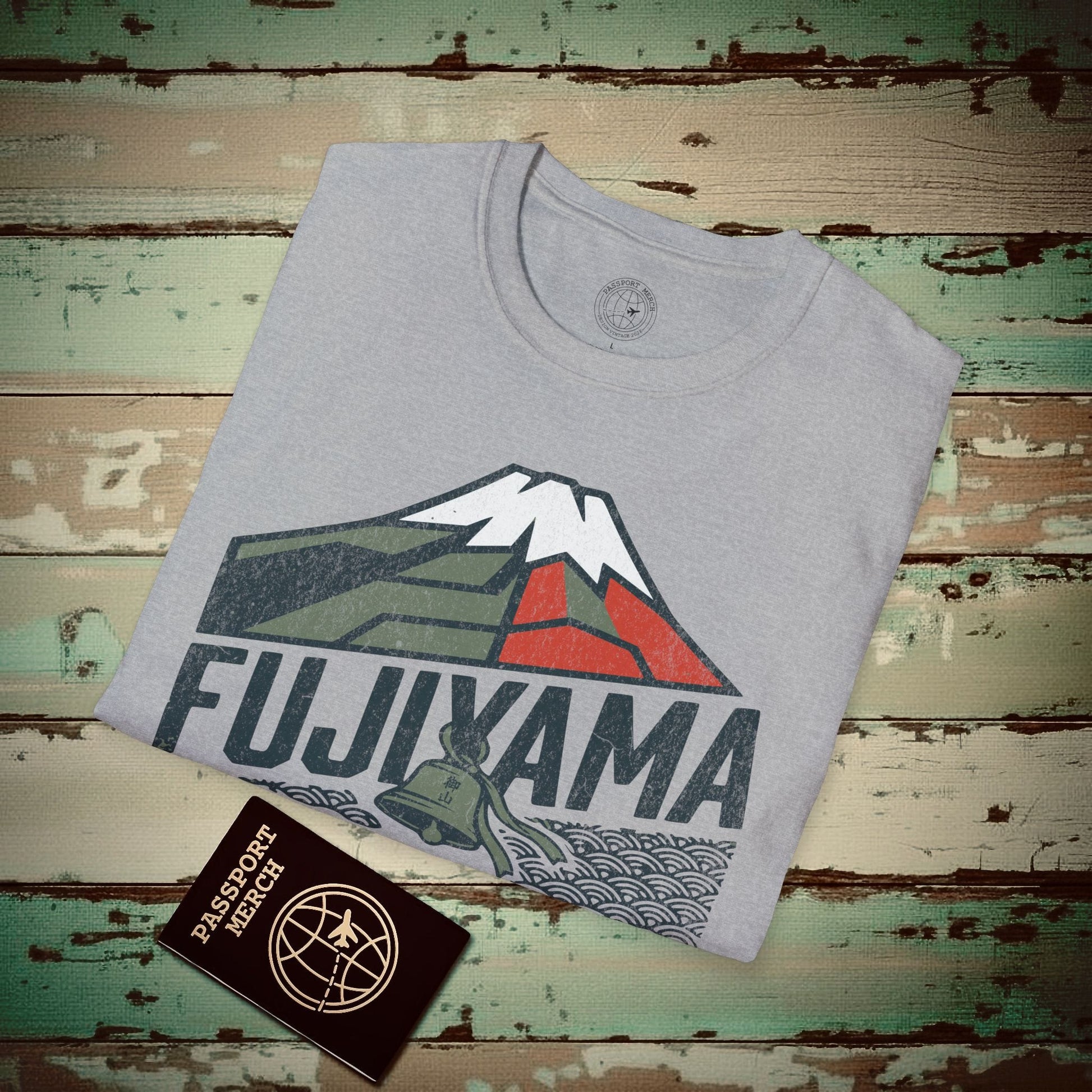 Vintage Fujiyama Geometric Ascent, Japan T-Shirt Sport Grey / S
